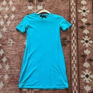 Theory Blue Short Sleeve Dress (Size P)